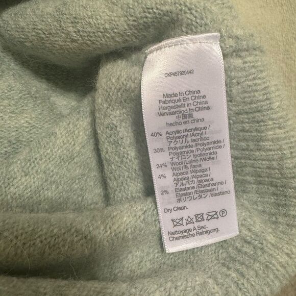 Women’s Madewell Dillon Mockneck Pullover Sweater | Small | Heather Mint - Picture 8 of 8